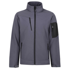 Regatta vízálló és lélegző 3 rétegű szövött softshell dzseki, RETRA674, Seal Grey/Black-L