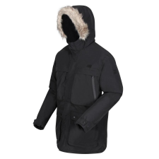 Regatta Volter Parka férfi fûthető télikabát 5.000 mm fekete férfi kabát, dzseki