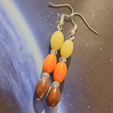  Régi porcelán fülbevaló 5 cm-es fülbevaló