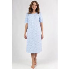 Regina Anitta pamut hálóing, kék, hosszú XL