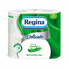  Regina Delicate Refreshing Aloe toalettpapír 3 rétegű 4 tekercs higiéniai papíráru
