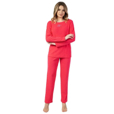 Regina Emily női frottírpizsama, málnapiros M