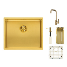 REGINOX SET Miami 500 Gold + Crystal csaptelep + Gold tartozékok mosogatótálca