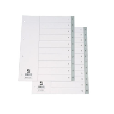 Regiszter A/4 1-20 szürke PP KF01828 naptár, kalendárium