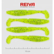 Reiva Zander Power Shad 10cm 4db/cs /Neonzöld-Flitter/ (9901-103) csali