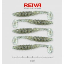 Reiva Zander Power Shad 8cm 5db/cs /Ezüst-Flitter/ (9901-807) csali