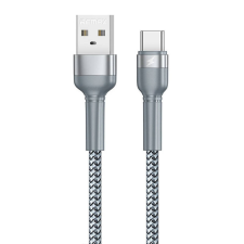REMAX Cable USB-C Remax Jany Alloy, 1m, 2.4A (silver) kábel és adapter