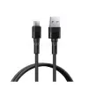 REMAX LEYA adatkábel (USB - microUSB, 2.4A, gyorstöltő, 100cm) FEKETE (REMAX_RC-C093_M-B)
