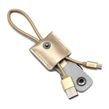 REMAX RC-079m micro usb arany bőr adatkábel 2.1A 0.3m mobiltelefon kellék