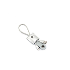 REMAX RC-079m micro usb ezüst bőr adatkábel 2.1A 0.3m kábel és adapter