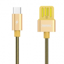 REMAX RC-080a Silver Serpent kábel USB / USB-C 2.1A 1m, arany kábel és adapter