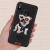 REMAX RM-1647 iPhone 7 Plus 8 Plus (5,5") fekete kutyás hátlap tok "Pug love"