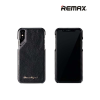REMAX RM-1652 iPhone X XS (5,8") fekete műbőr hátlap tok