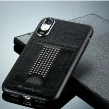 REMAX RM-1668 iPhone XS Max (6,5&quot;) fekete bankkártya tartós műbőr hátlap tok tok és táska
