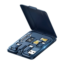 REMAX RP-W59 vezeték nélküli töltő + USB-A - MicroUSB - Lightning adapter 15W kék mobiltelefon kellék