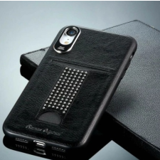 REMAX Telefontok, iPhone X / XS hátlaptok, műbőr, bankártyatartós, fekete, Remax RM-1668 tok és táska