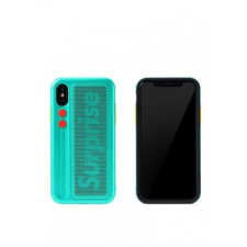 REMAX Telefontok, iPhone X / XS hátlaptok, zöld, Remax RM-1656 tok és táska