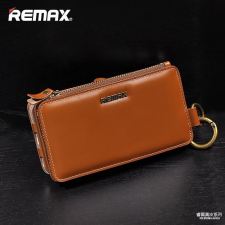 REMAX Telefontok, pénztárca tok, könyvtok, fliptok, bőr, barna, Remax, iPhone 6 / 6S tok és táska