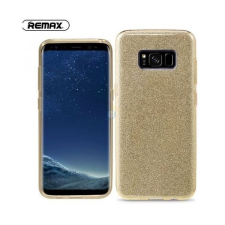 REMAX Telefontok, Samsung Galaxy S8 Plus SM-G955 szilikon tok, hátlaptok, csillámos, arany, Remax RM-1642 Glitter tok és táska