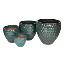 Remy Classic kerámia növénytartó szett mohazöld 30x27-57,5x55,5cm S4 kerti tárolás