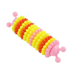 Rena Fogtisztítós- tápadagoló kutyajáték hernyó formájú TPR 17.5cm*6cm Rózsaszín játék kutyáknak