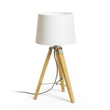 Rendl ALVIS/AMBITUS 30 asztali lámpa Polycotton fehér/bambusz 230V LED E27 11W világítás