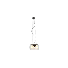 Rendl AMANDA függő lámpa matt fekete tiszta üveg 230V LED E27 3x15W világítás