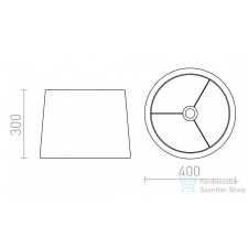 Rendl ASPRO 40/30 lámpabúra Polycotton fekete/réz fólia max. 23W R11483 világítás