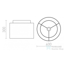 Rendl DOUBLE 40/30 lámpabúra Polycotton fehér/fehér PVC max. 23W R11599 világítás