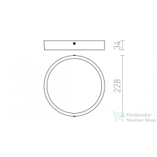 Rendl HUE R 22 DIMM mennyezeti lámpa króm 230V LED 24W 3000K R13080 világítás