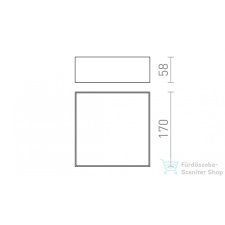 Rendl LARISA SQ 17 DIMM mennyezeti lámpa fekete 230V LED 15W 3000K R13938 világítás