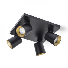 Rendl Light KENNY IV mennyezeti lámpa fekete/aranysárga 230V GU10 4x35W világítás