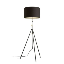 Rendl LUTON/RON 55 állólámpa Polycotton fekete/fekete/fém 230V LED E27 11W világítás