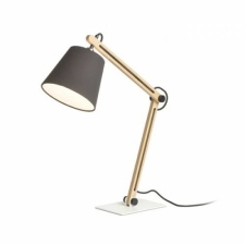 Rendl NIZZA asztali lámpa Polycotton fekete/fa 230V LED E14 7W világítás