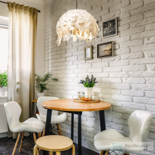 Rendl RARA függő lámpa fehér PVC/fekete 230V E27 15W R13316 világítás