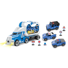 Rendőrautó 3 csavaros autóval, effektekkel 42cm autópálya és játékautó