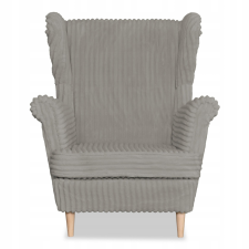  Rene Skandináv Szárnyas Fotel Family Furniture Szürke Kordbársony Csíkok Divatos bútor