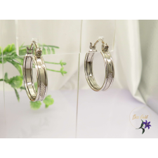  Reni antiallergén metszett kiskarika fülbevaló-rodium fülbevaló