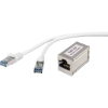 Renkforce RJ45 Hálózat Hosszabbítókábel CAT 6A S/FTP 15.00 m Szürke Védővel, Lángálló Renkforce (RF-3829260)