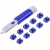 Renkforce RJ45 LAN port zárkészlet 1 db kulccsal, 10 részes, kék, Renkforce RF-4695234 (RF-4695234)