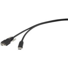 Renkforce USB 3.0 Csatlakozókábel [1x USB-C™ dugó - 1x USB-C™ dugó] 1.00 m Fekete Csavarozható kábel és adapter