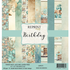 Reprint Papírkészlet - 12&quot; (30 cm) - Birthday - Reprint Paper Pack (10 ív) decoupage papír