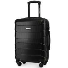  Repülőgép kabinbőrönd, Zagatto®, Fekete, 55x40x20 cm, S méret, Ryanairrel kompatibilis, Wizz Air, Alumínium teleszkópos fogantyú, 4 kerék 360, Űrtartalom 35L, 10kg, Kicsi, szám, ZG502 C Feket