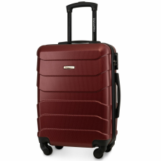  Repülőgép kabinbőrönd, Zagatto®, Piros, 55x40x20 cm, S méret, Ryanairrel kompatibilis, Wizz Air, Alumínium teleszkópos fogantyú, 4 kerék 360, Űrtartalom 35L, 10kg, Kicsi, Digit, ZG502 C Piros