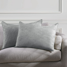  RESTILO díszpárnahuzat LAILA szín szürke dombornyomott anyag bársony, poliészter 50x70 lakástextília
