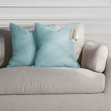  RESTILO díszpárnahuzat SOFTA szín égkék dombornyomott stílus glamour anyag mikroszálas 45x45 lakástextília