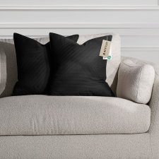  RESTILO díszpárnahuzat SOFTA szín fekete dombornyomott anyag mikroszálas 45x45 lakástextília