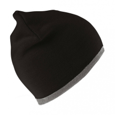 Result Caps Férfi kötött sapka Result Caps Reversible Fashion Fit Hat Egy méret, Fekete/Szürke férfi sapka
