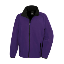 Result Férfi Softshell Hosszú ujjú Result Printable Softshell Jacket - 2XL, Lila/Fekete férfi kabát, dzseki