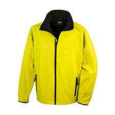 Result Férfi Softshell Hosszú ujjú Result Printable Softshell Jacket - 3XL, Sárga/Fekete férfi kabát, dzseki